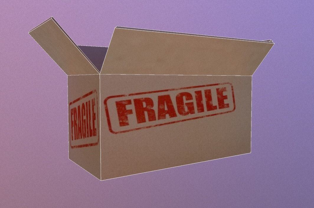 CardBoard Box Free low-poly 3D model_1