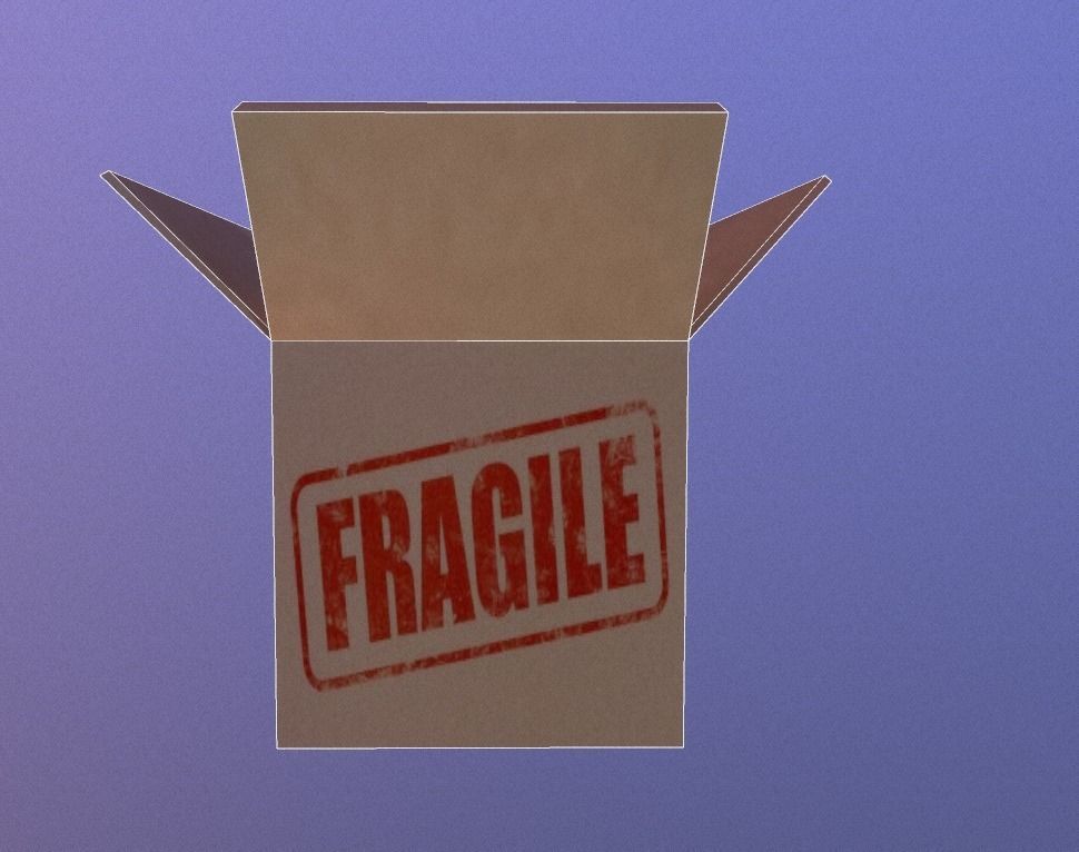 CardBoard Box Free low-poly 3D model_2
