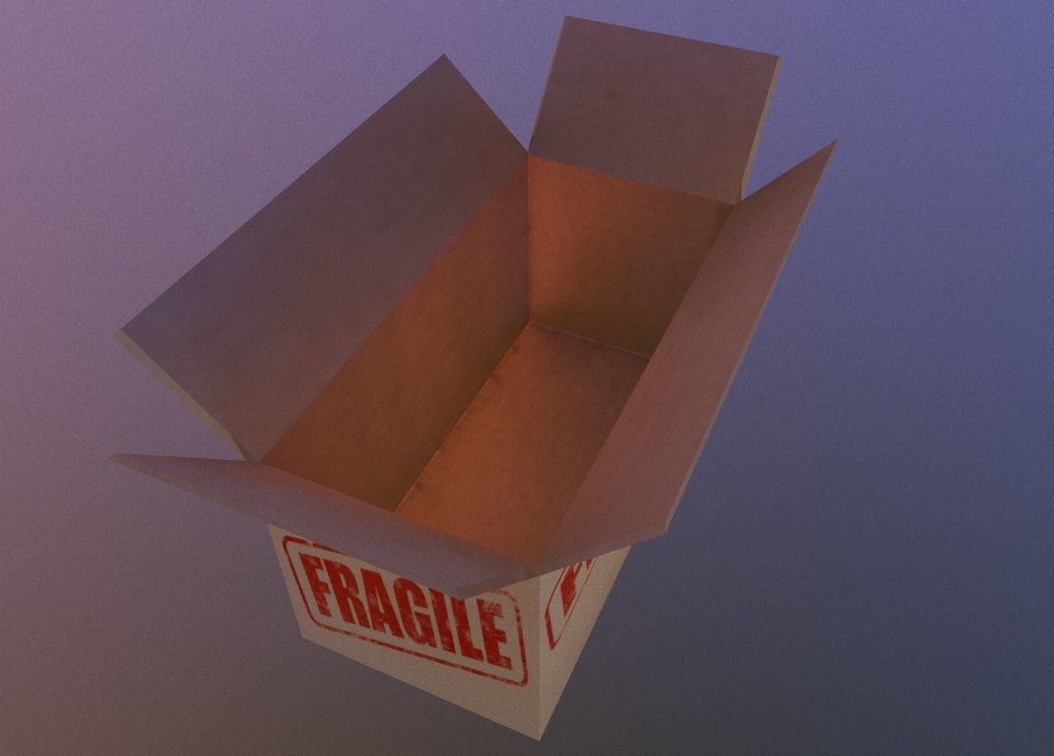 CardBoard Box Free low-poly 3D model_3