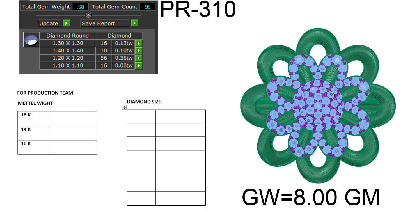 Women flower ring 3dm render detail 3D print model 3D print model_5