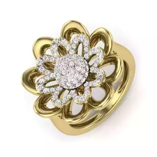 Women flower ring 3dm render detail 3D print model