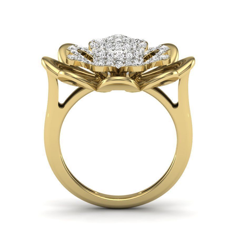 Women flower ring 3dm render detail 3D print model 3D print model_2