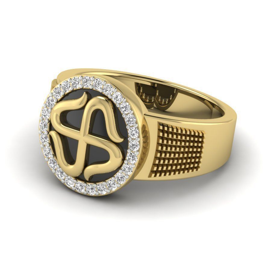 Male ring 3dm render detail 3D print model 3D print model_4