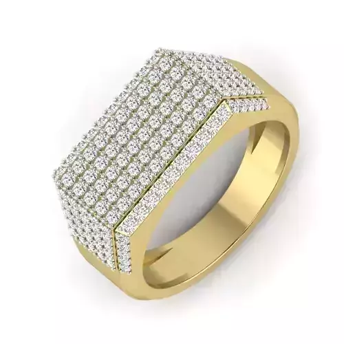 Male diamond ring 3dm render detail 3D print model 3D print model