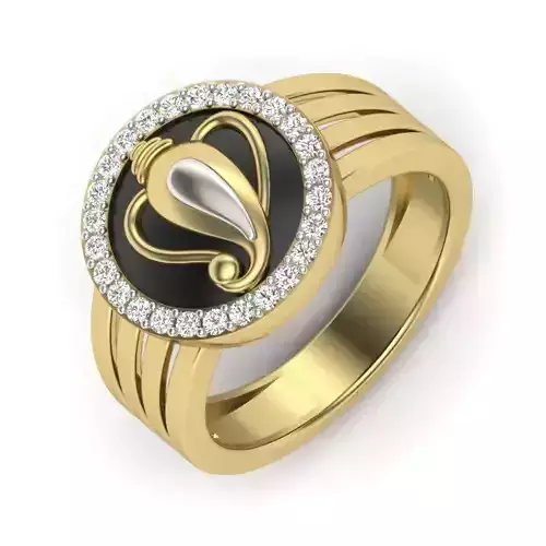 Male spiritual ring 3dm render detail 3D print model 3D print model