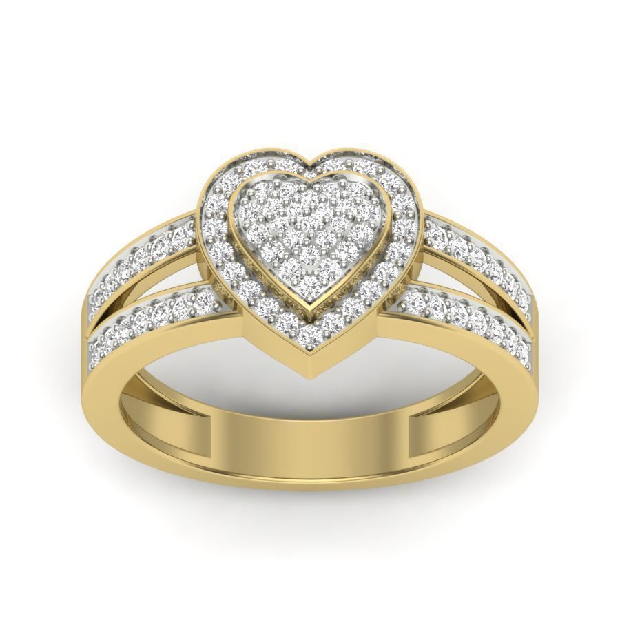 Women heart ring 3dm render detail 3D print model 3D print model_1