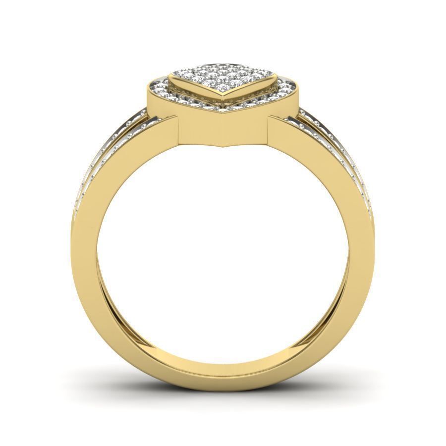 Women heart ring 3dm render detail 3D print model 3D print model_2