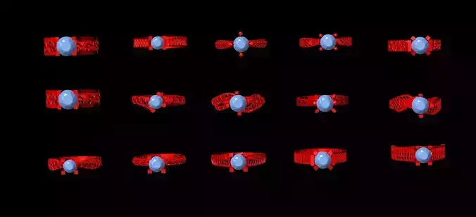 Ring one stones 3D print model