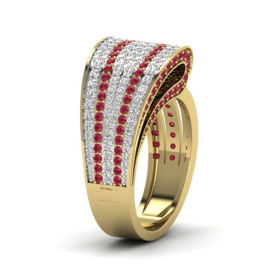 Women cocktail ring 3dm render detail 3D print model 3D print model_3