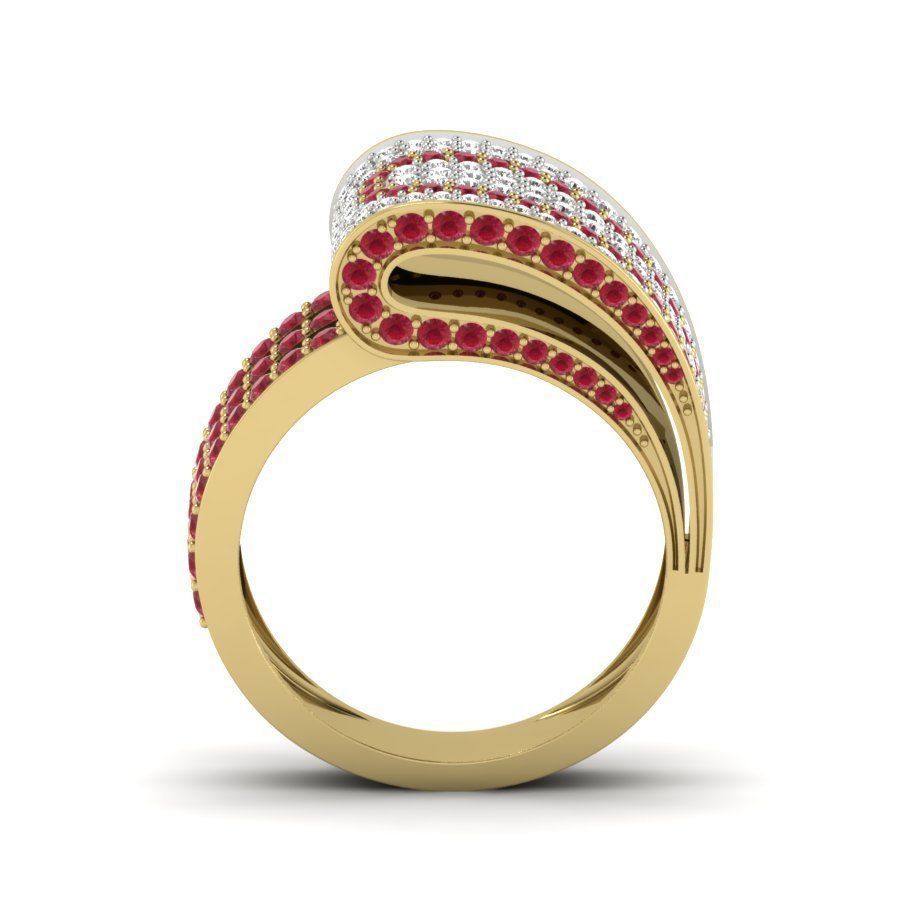 Women cocktail ring 3dm render detail 3D print model 3D print model_2