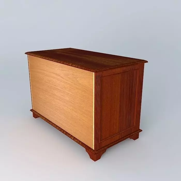 cabinet in mahogany 2 Free 3D model