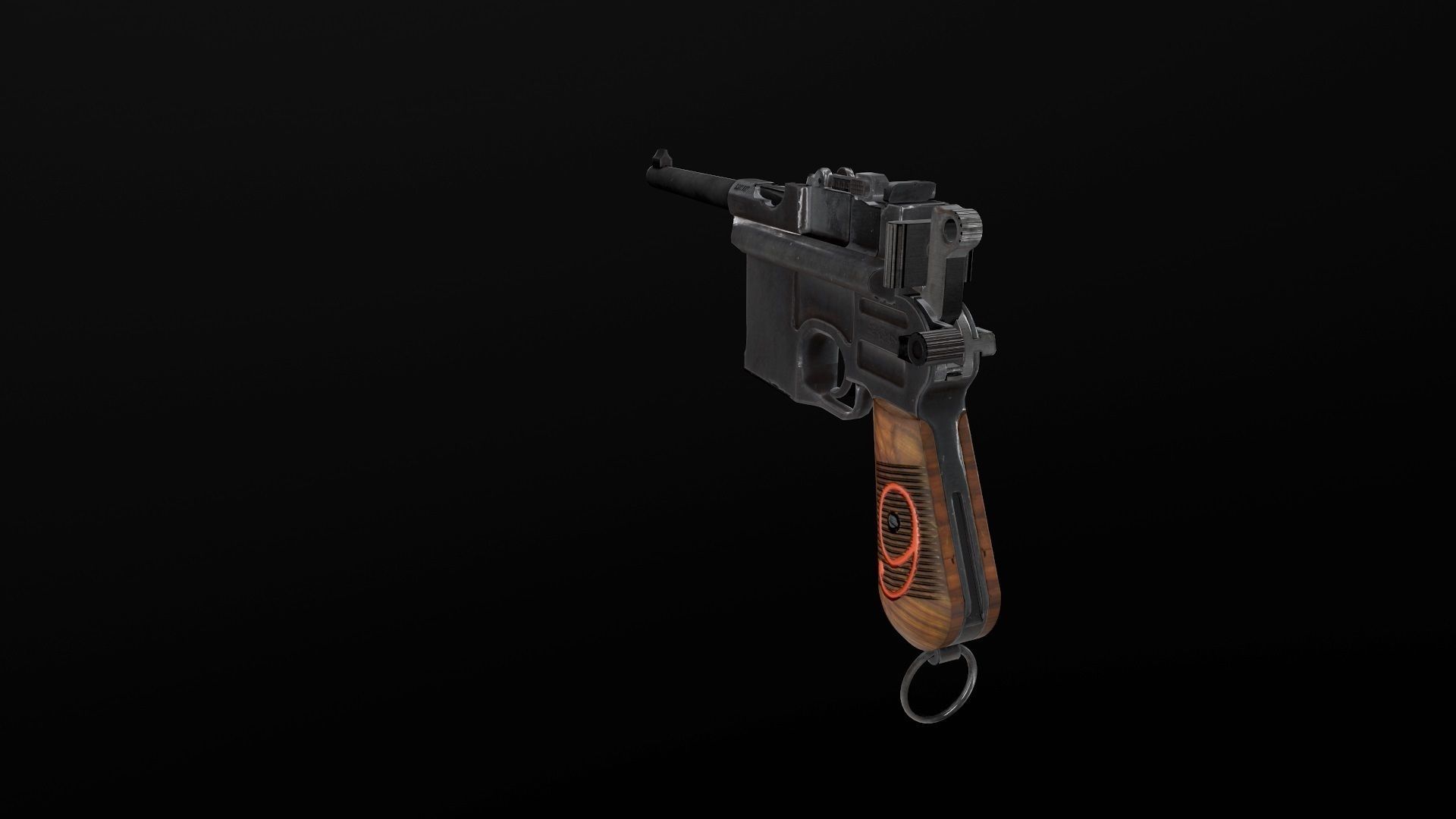 Mauser C96  PBR  GameReady Low-poly 3D model_3
