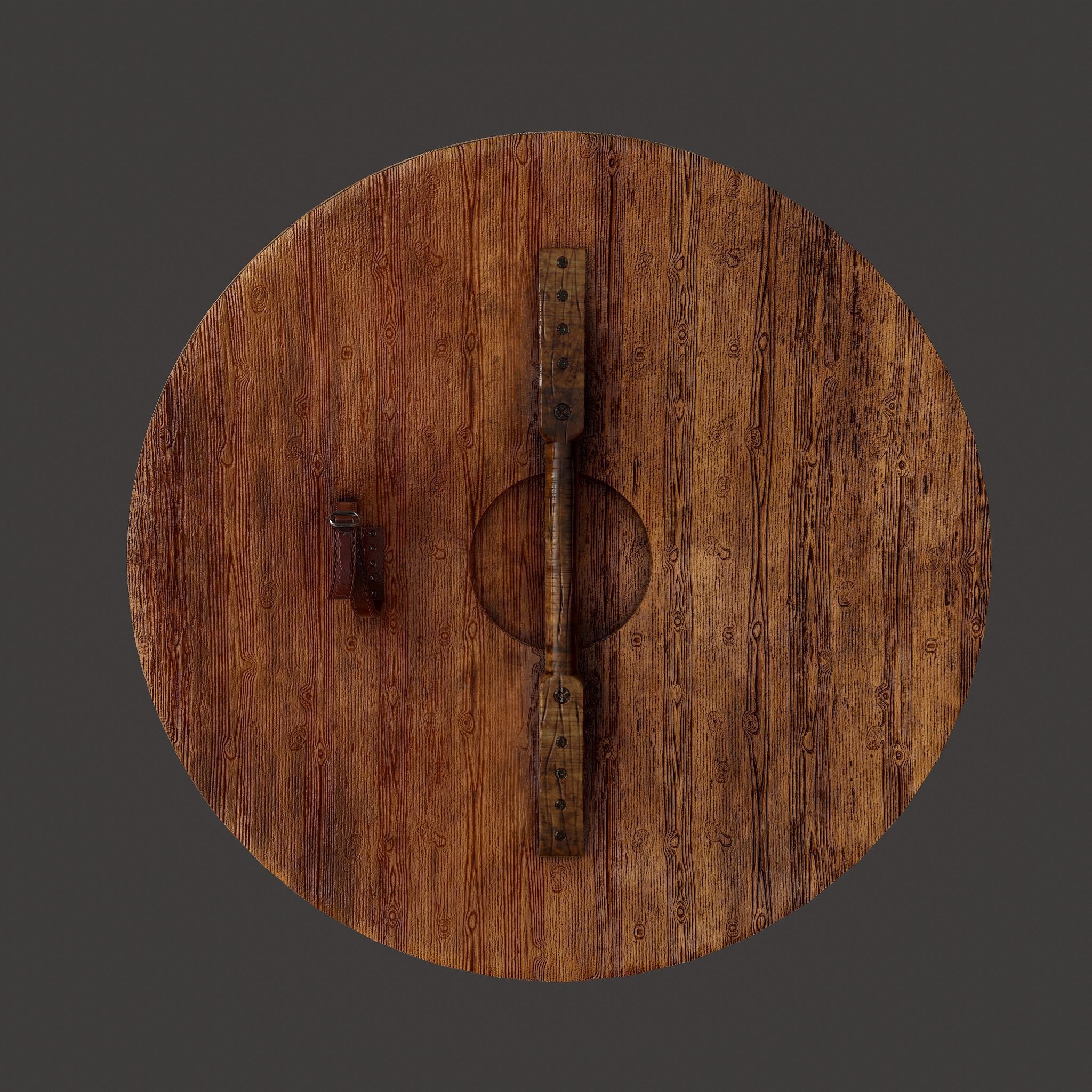 Serpent Viking Shield Low-poly 3D model_8