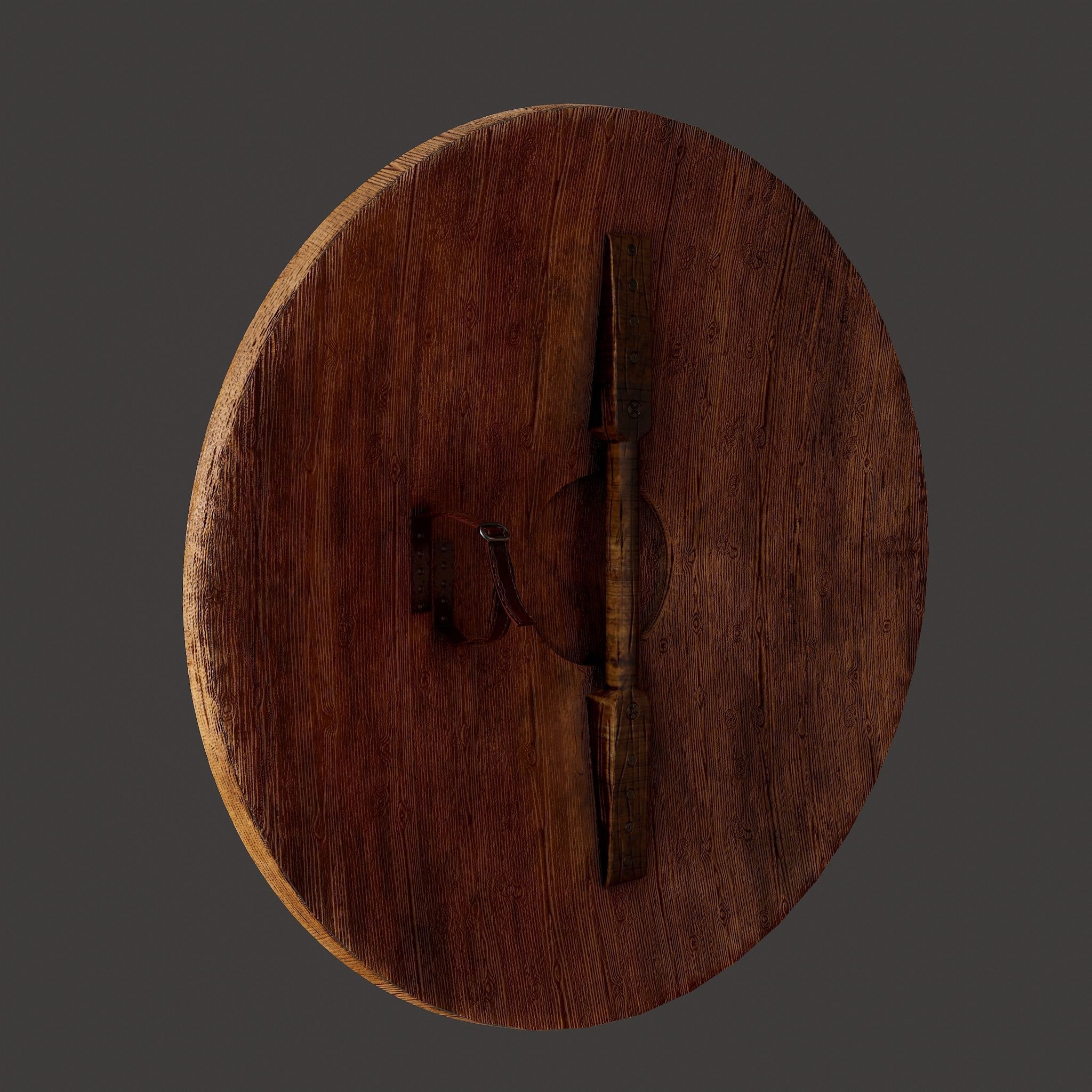 Serpent Viking Shield Low-poly 3D model_9