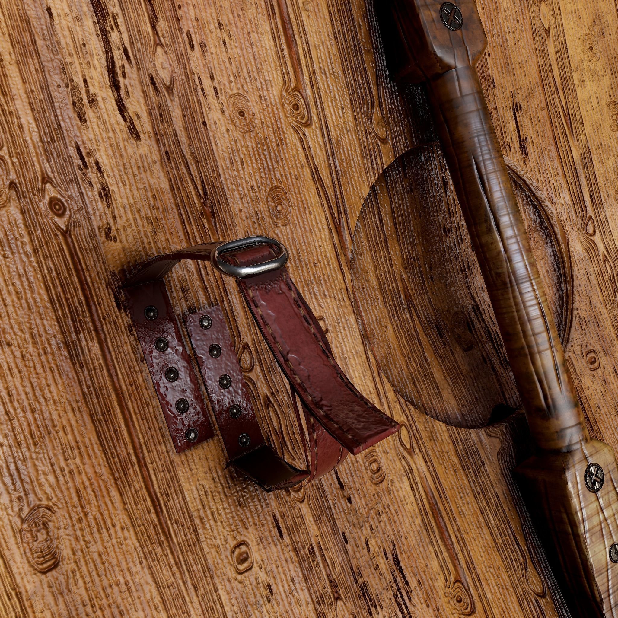 Serpent Viking Shield Low-poly 3D model_20