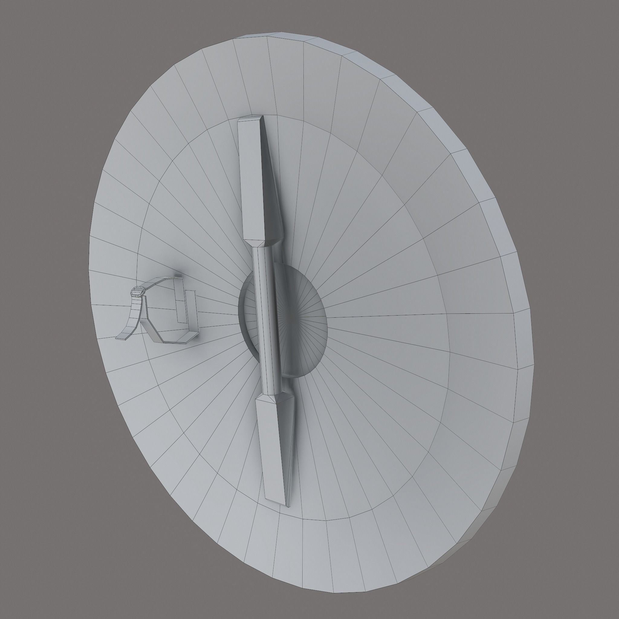 Serpent Viking Shield Low-poly 3D model_30