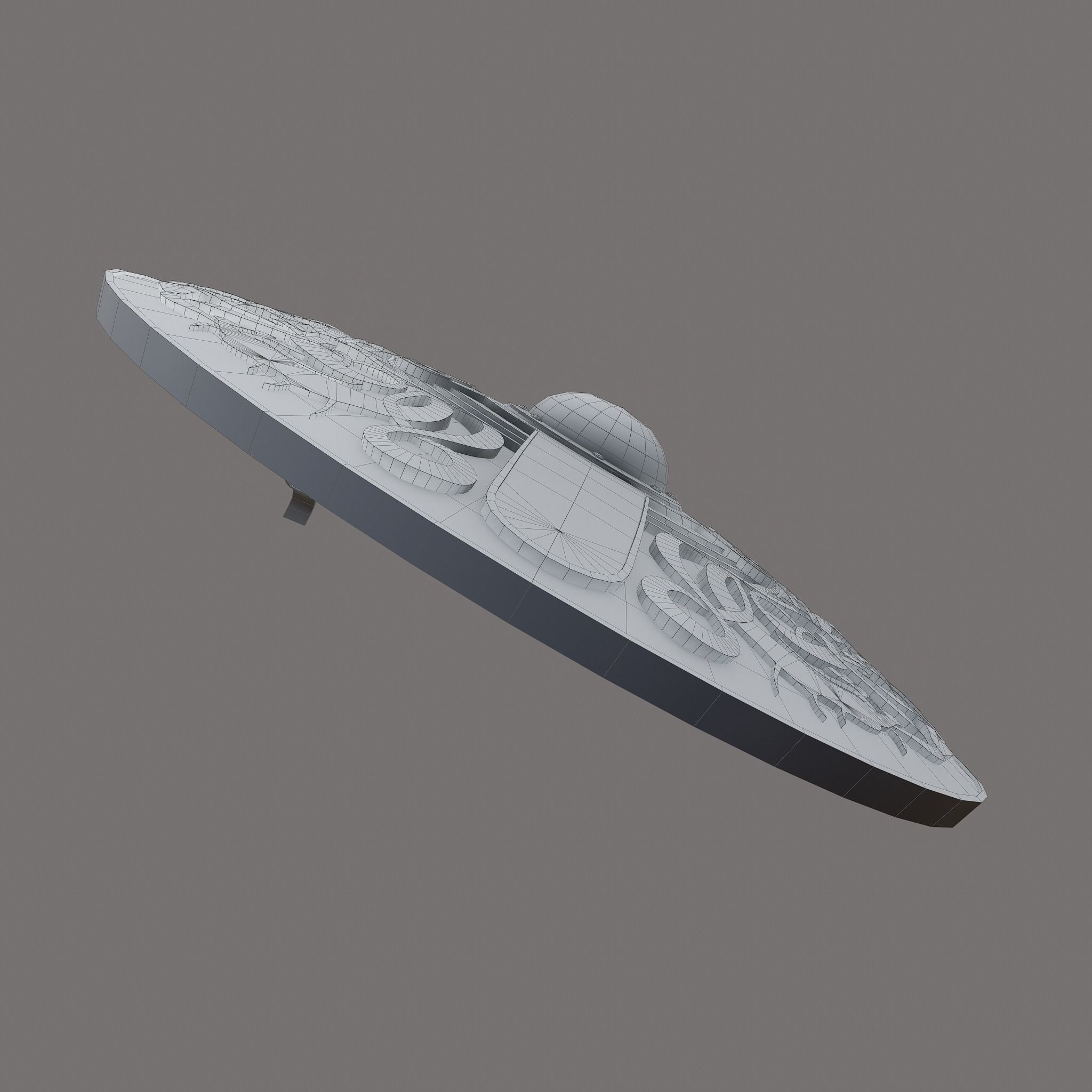 Serpent Viking Shield Low-poly 3D model_32