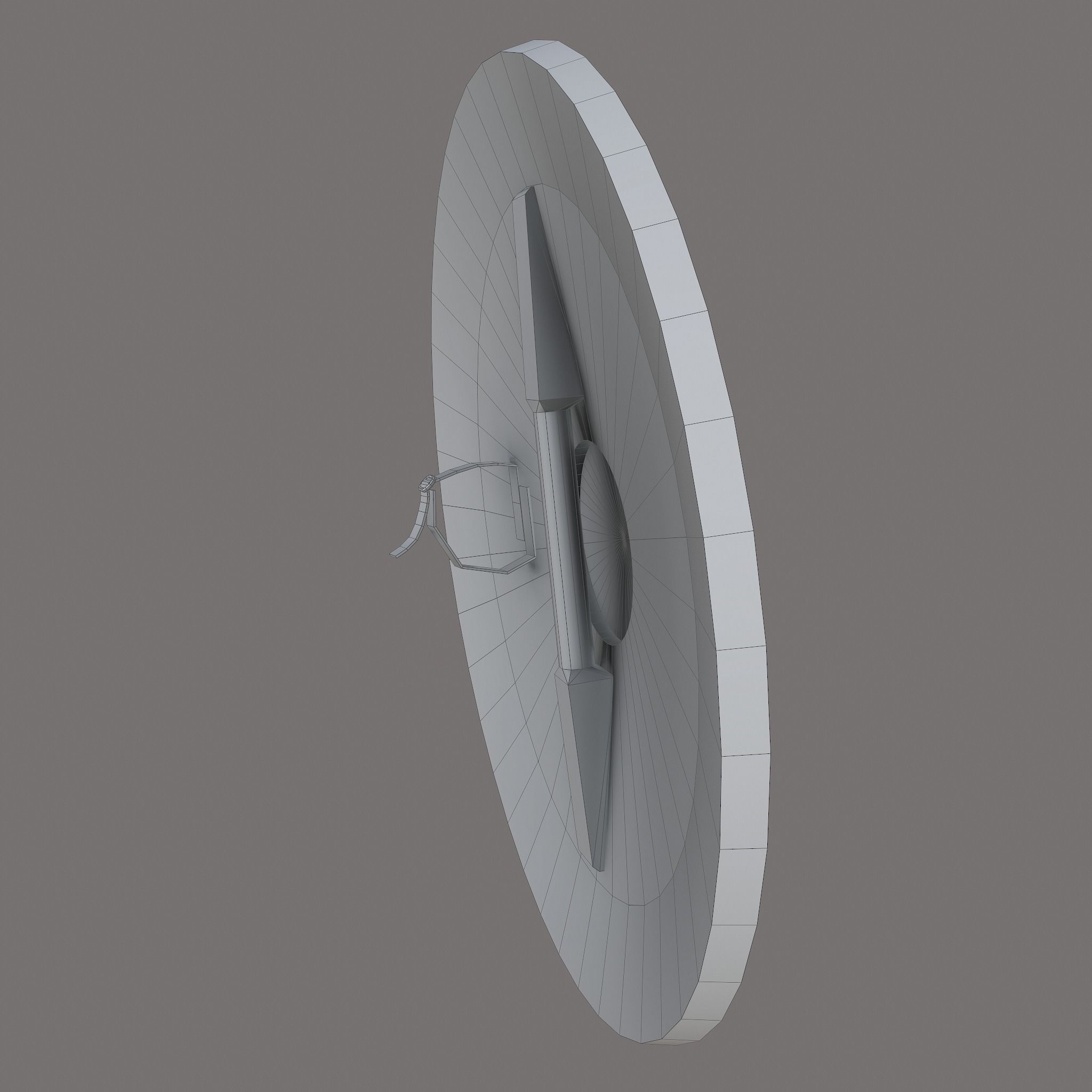Serpent Viking Shield Low-poly 3D model_29
