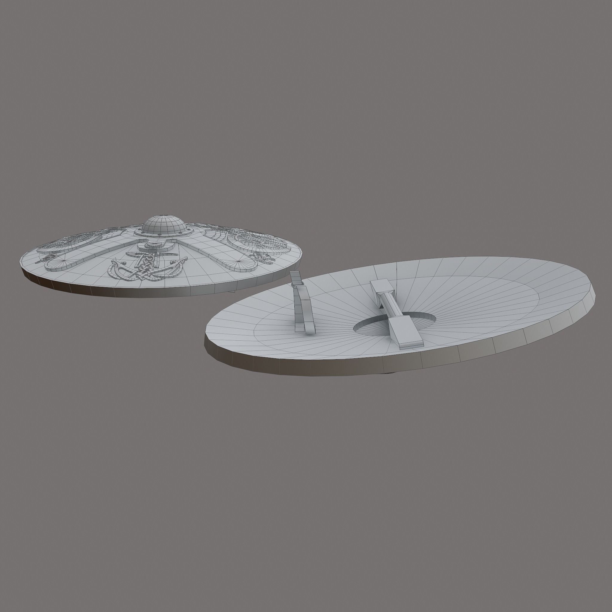 Serpent Viking Shield Low-poly 3D model_37