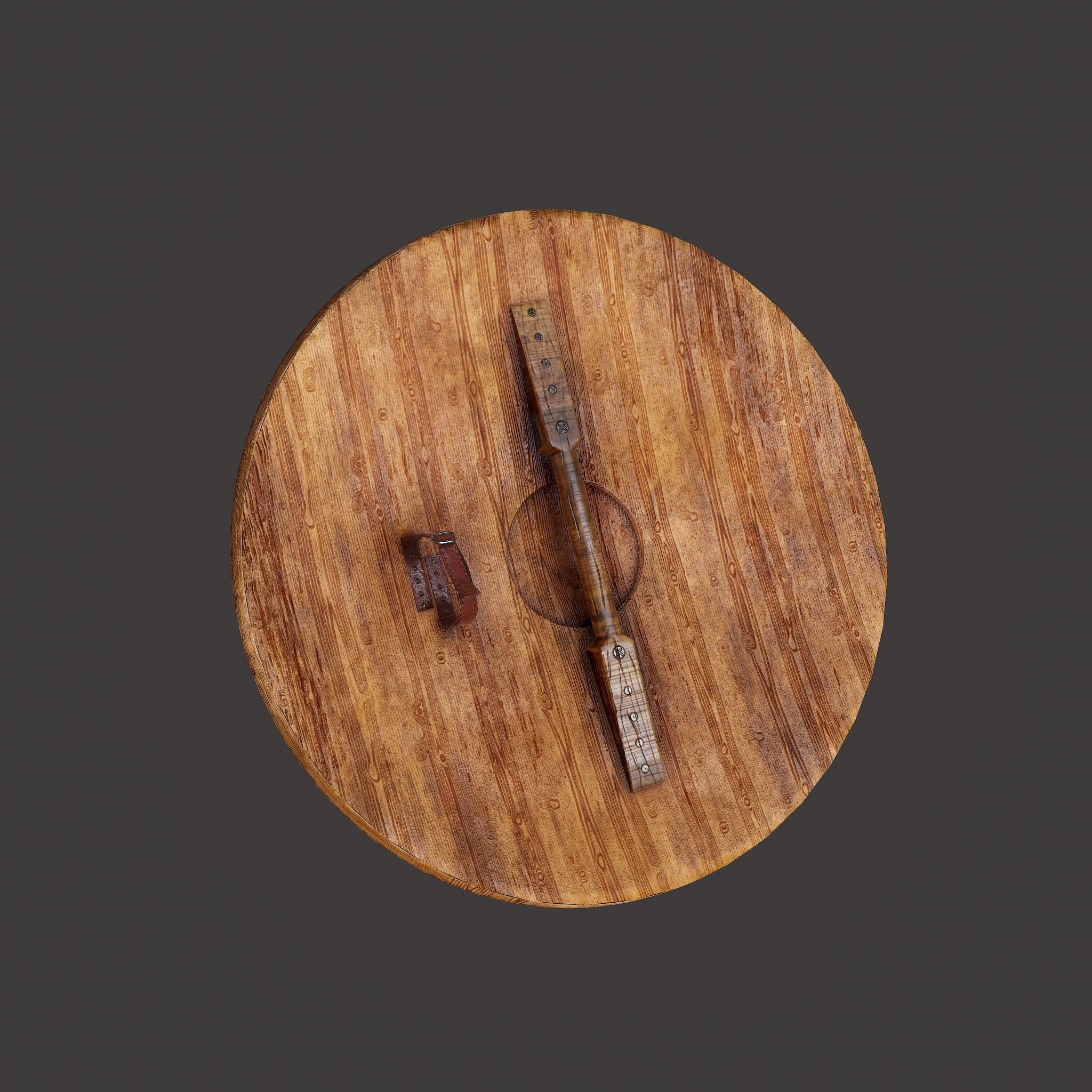 Serpent Viking Shield Low-poly 3D model_22