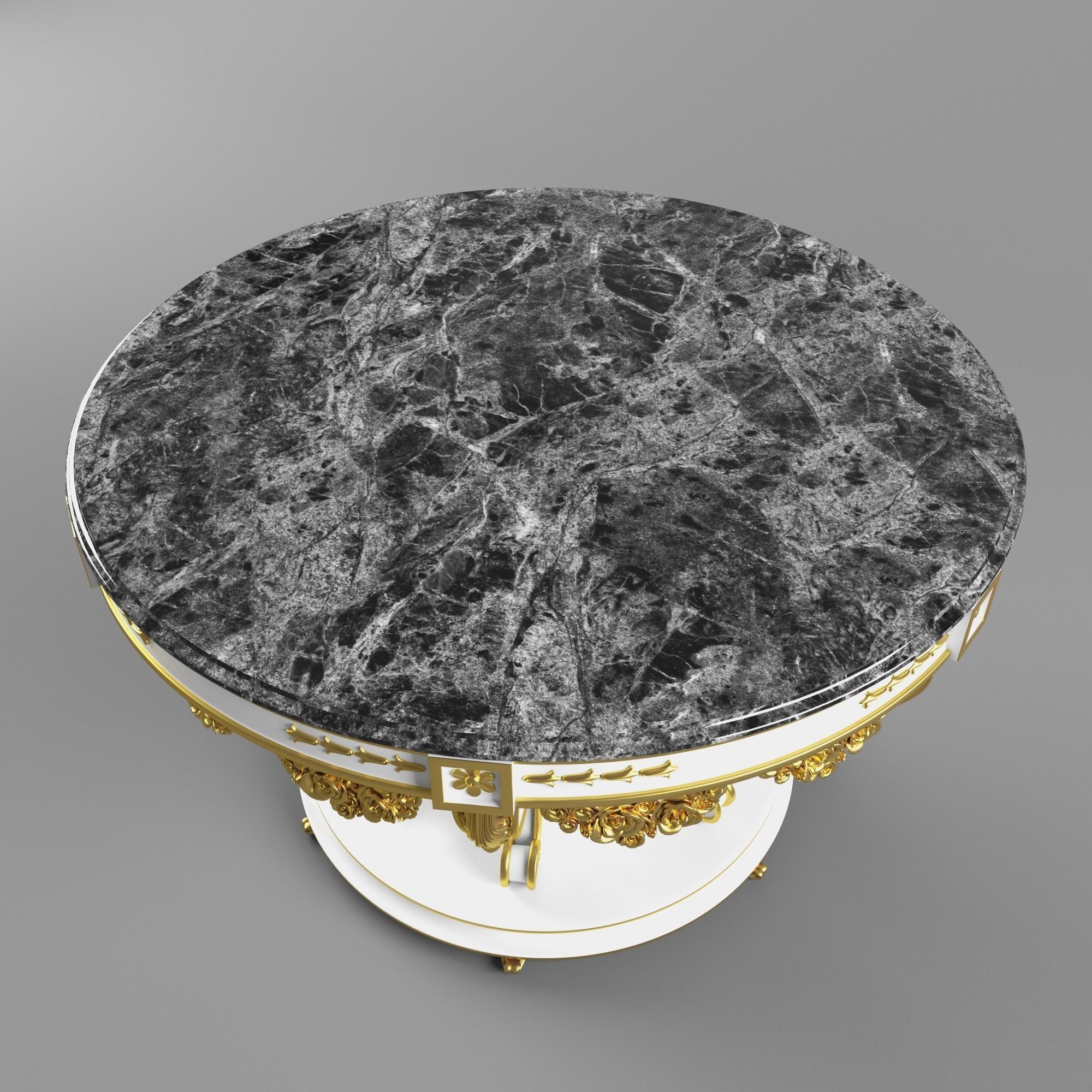 Classic round table 3D model | CGTrader