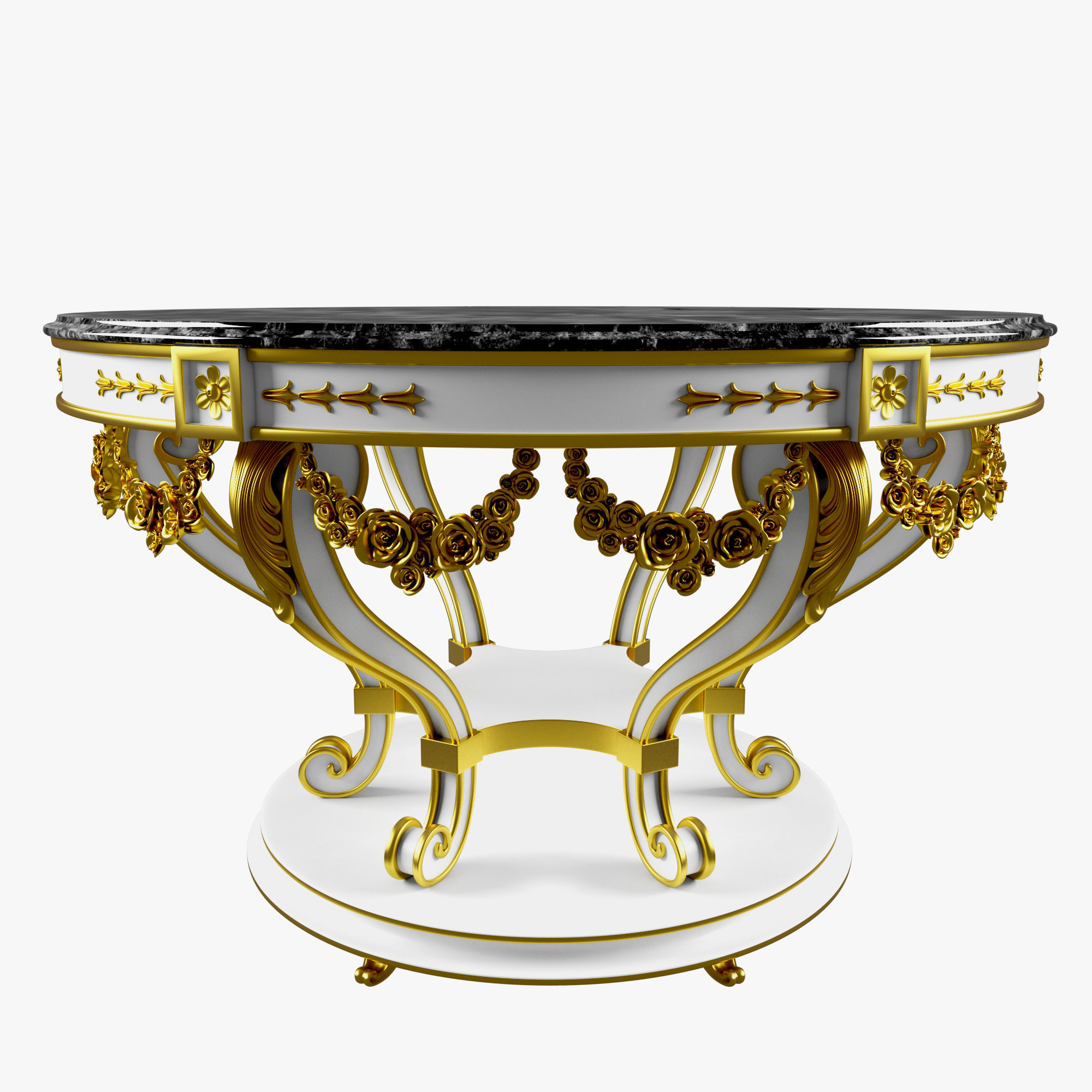 Classic round table 3D model | CGTrader