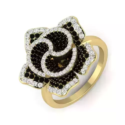 Women flower ring 3dm render detail 3D print model 3D print model
