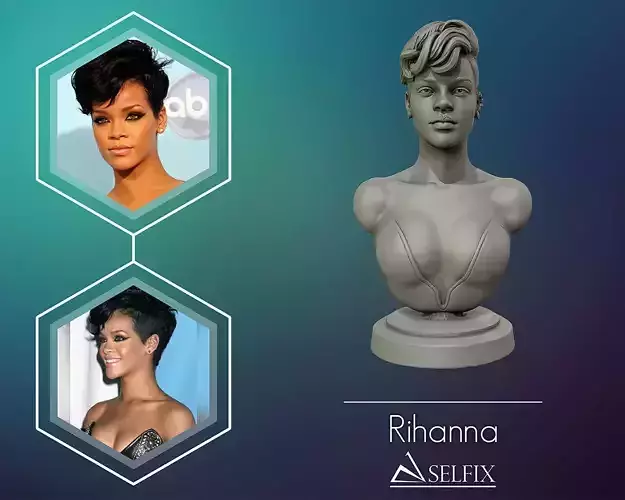 Rihanna sculpture Ready to Print 3D print model