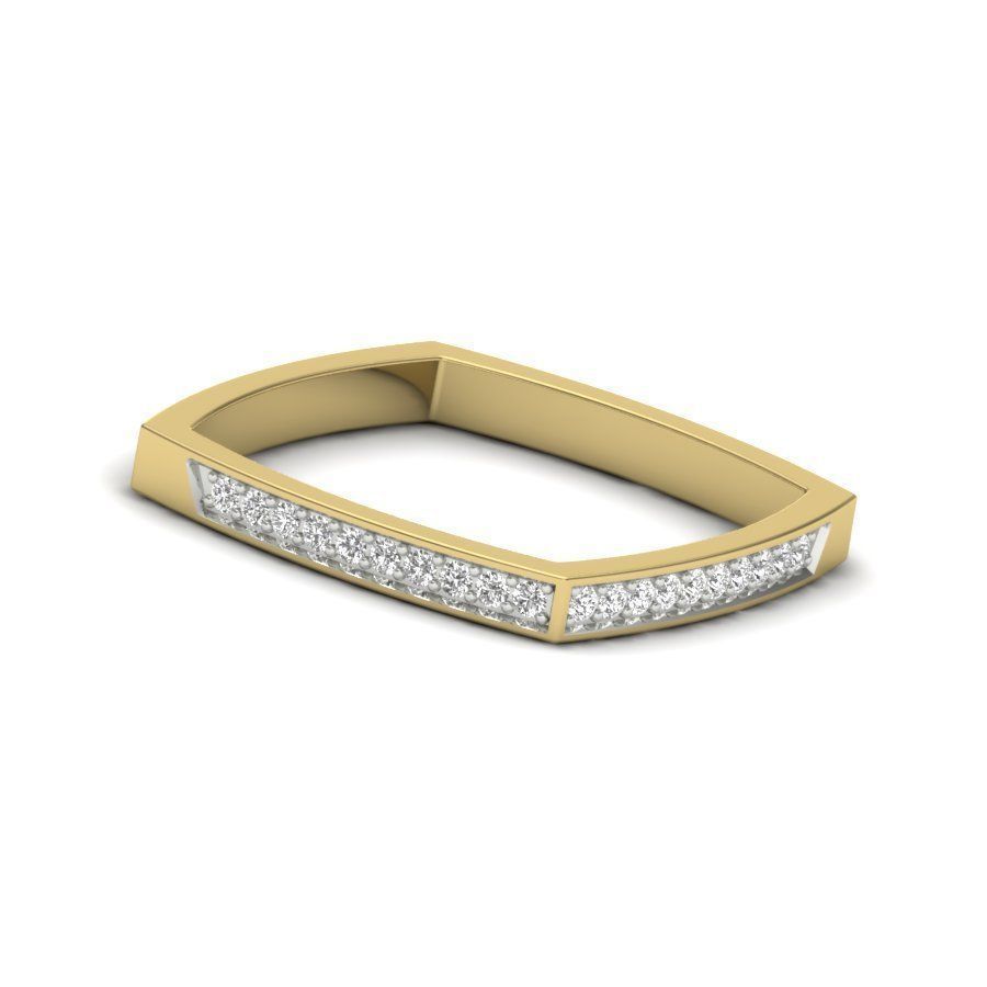 Women square ring 3dm render detail 3D print model 3D print model_4