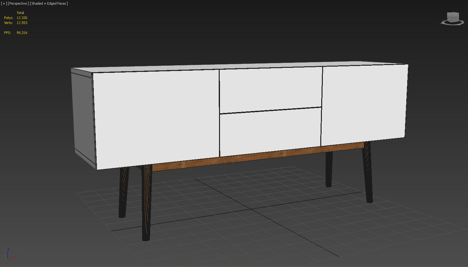 Zuiver High on Wood Sideboard 3D model_5