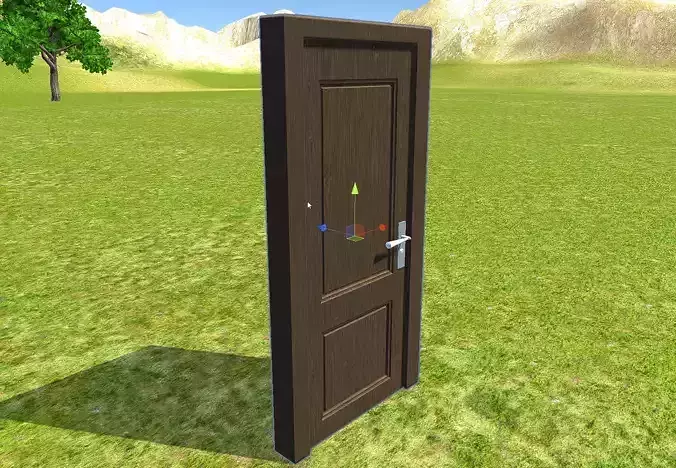 Wooden Door - low poly model