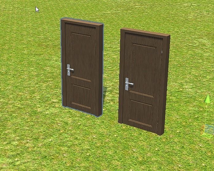 Wooden Door - low poly model Low-poly 3D model_5
