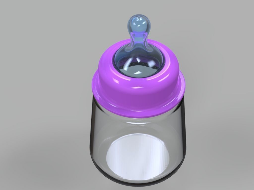 Baby Milk Feeder Bottle 3D print model_14