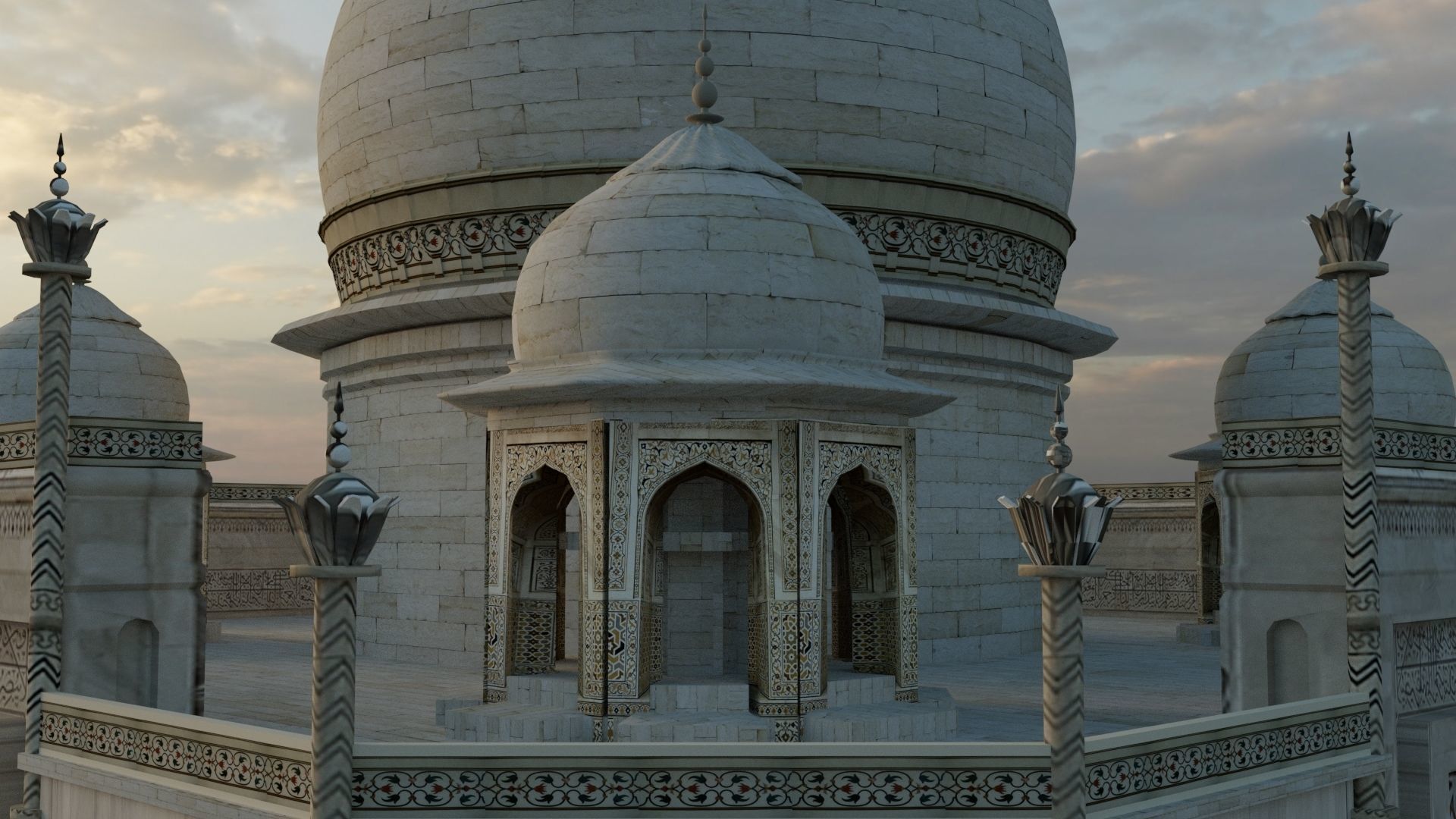 Taj Mahal 3D model_5