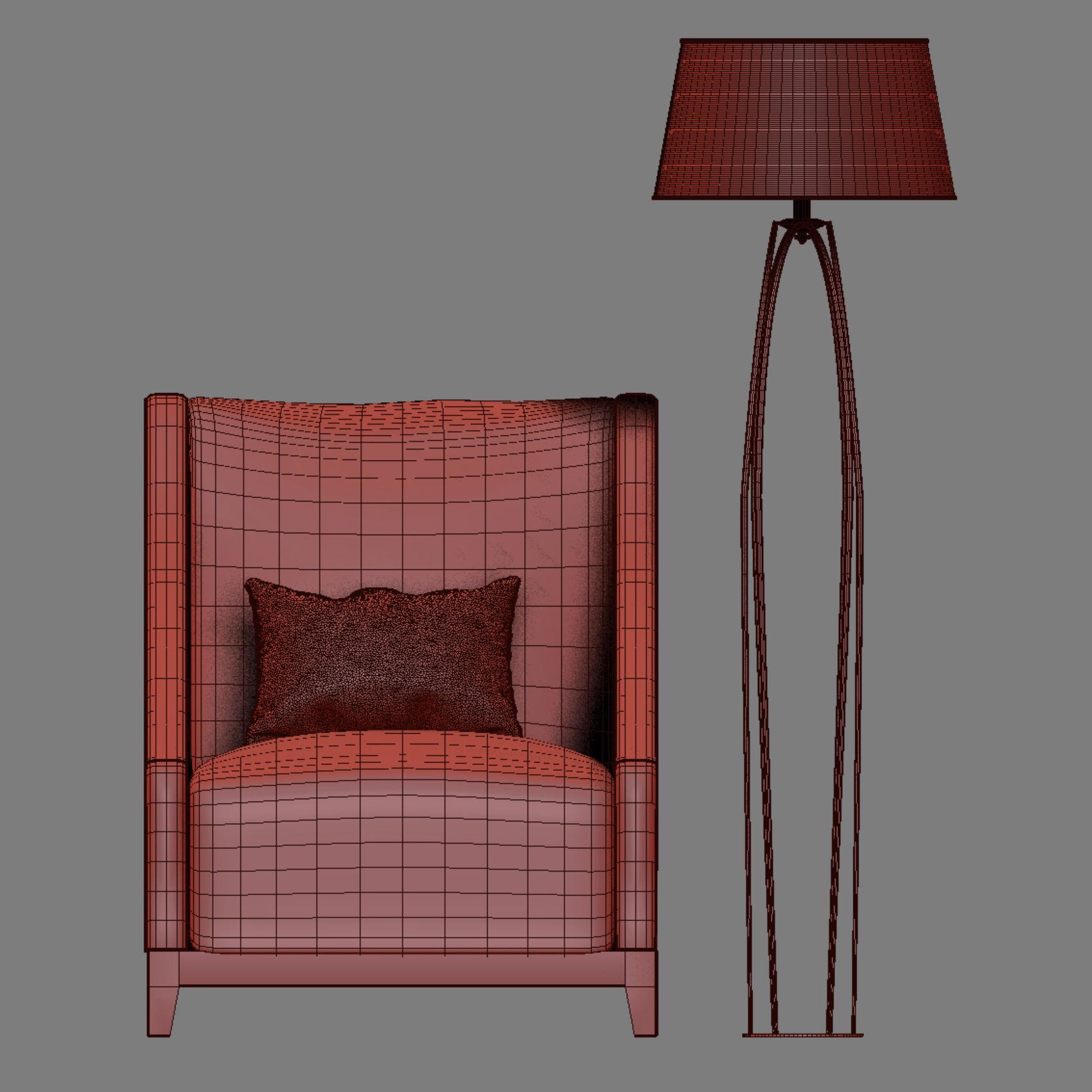Valera armchair 3D model_2