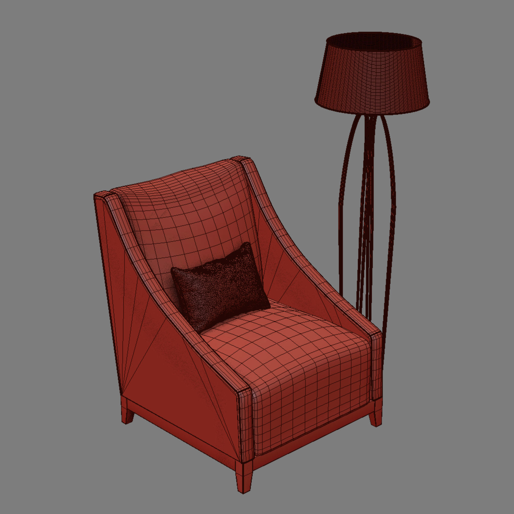 Valera armchair 3D model_4