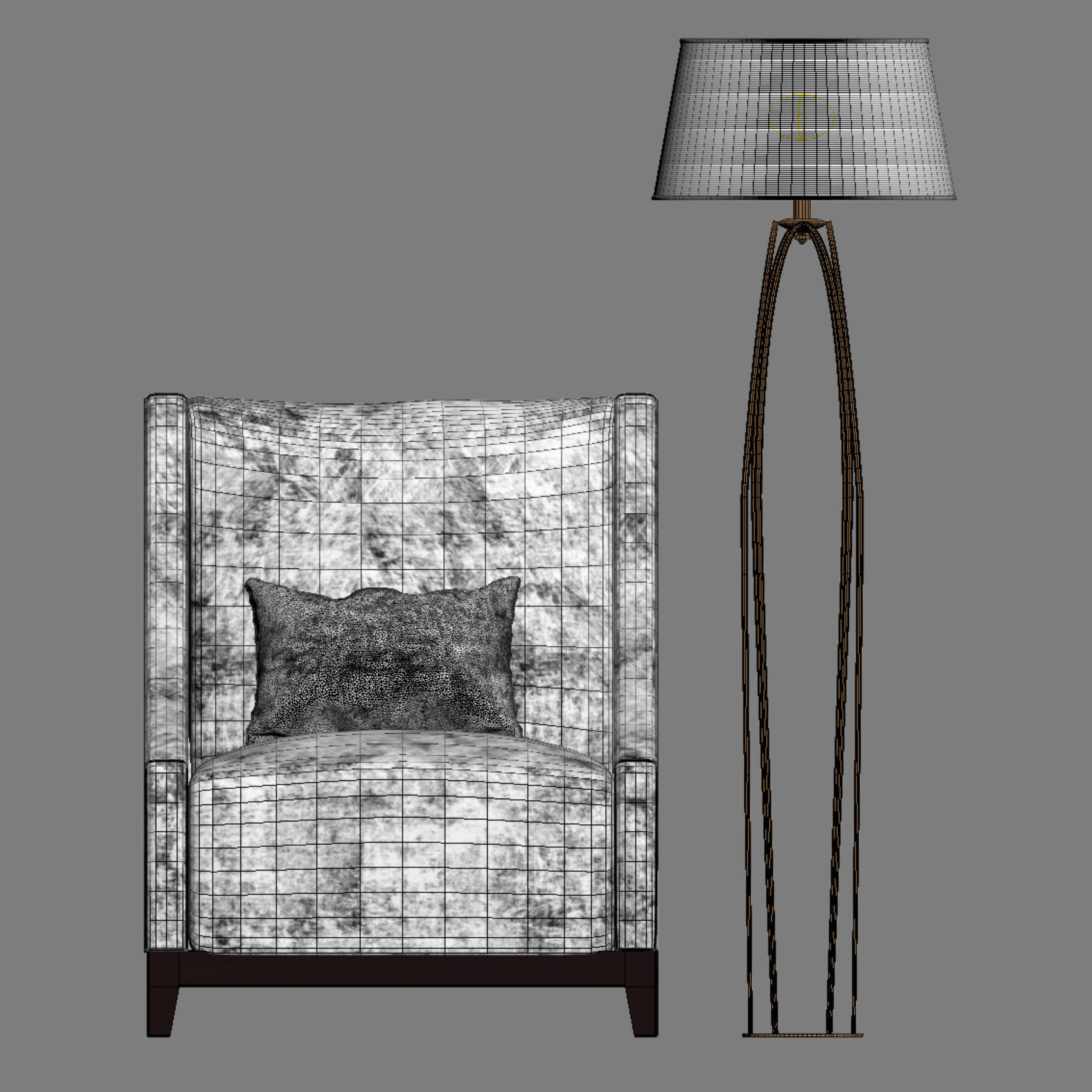 Valera armchair 3D model_1