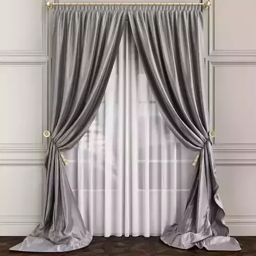 Curtain room with curtains and drapes