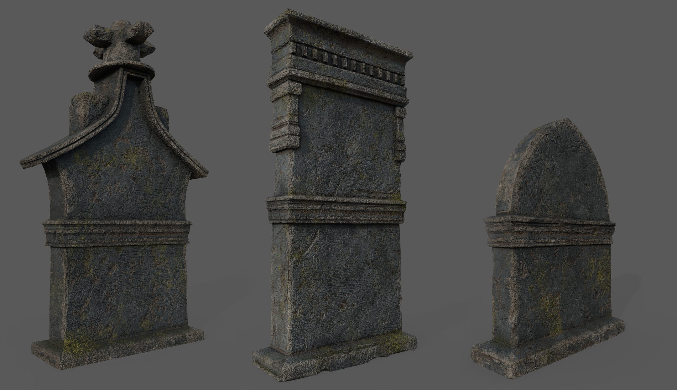Bloodborne Tombstones Low-poly 3D model_5
