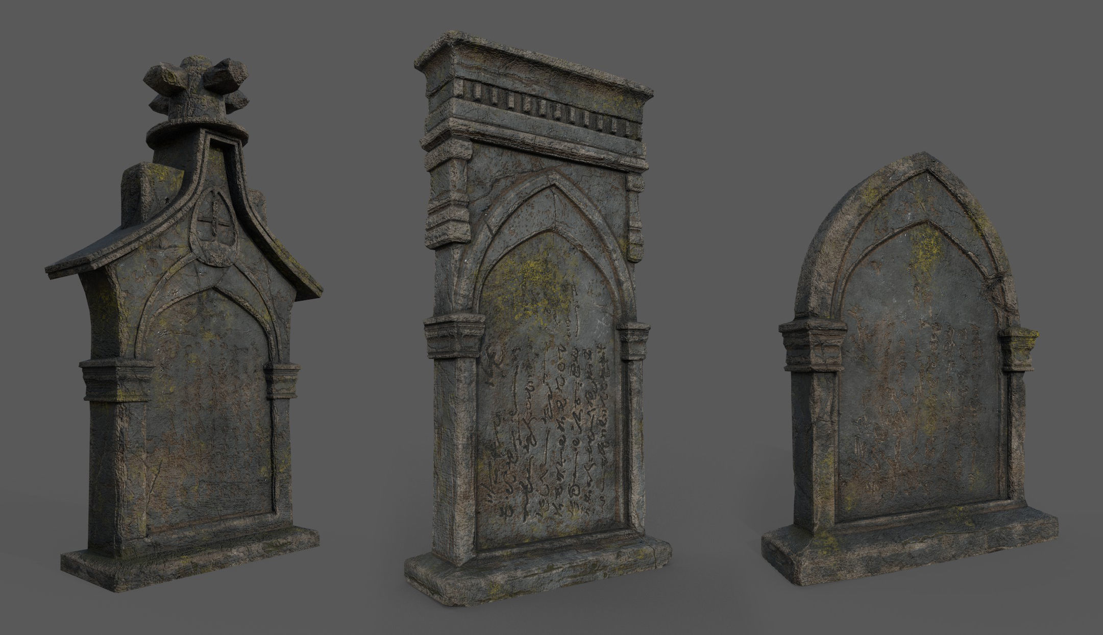 Bloodborne Tombstones Low-poly 3D model_4