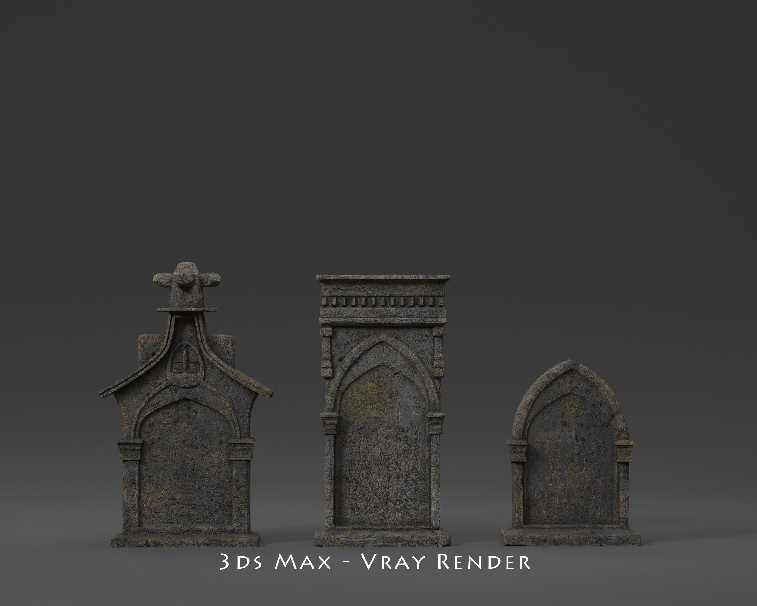 Bloodborne Tombstones Low-poly 3D model_21
