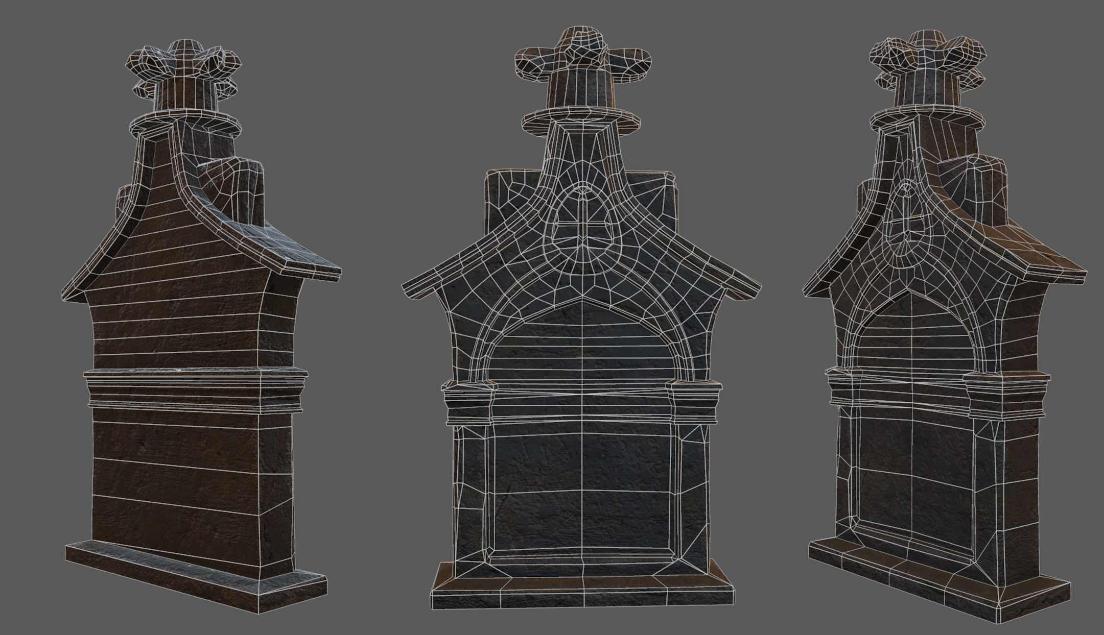 Bloodborne Tombstones Low-poly 3D model_6