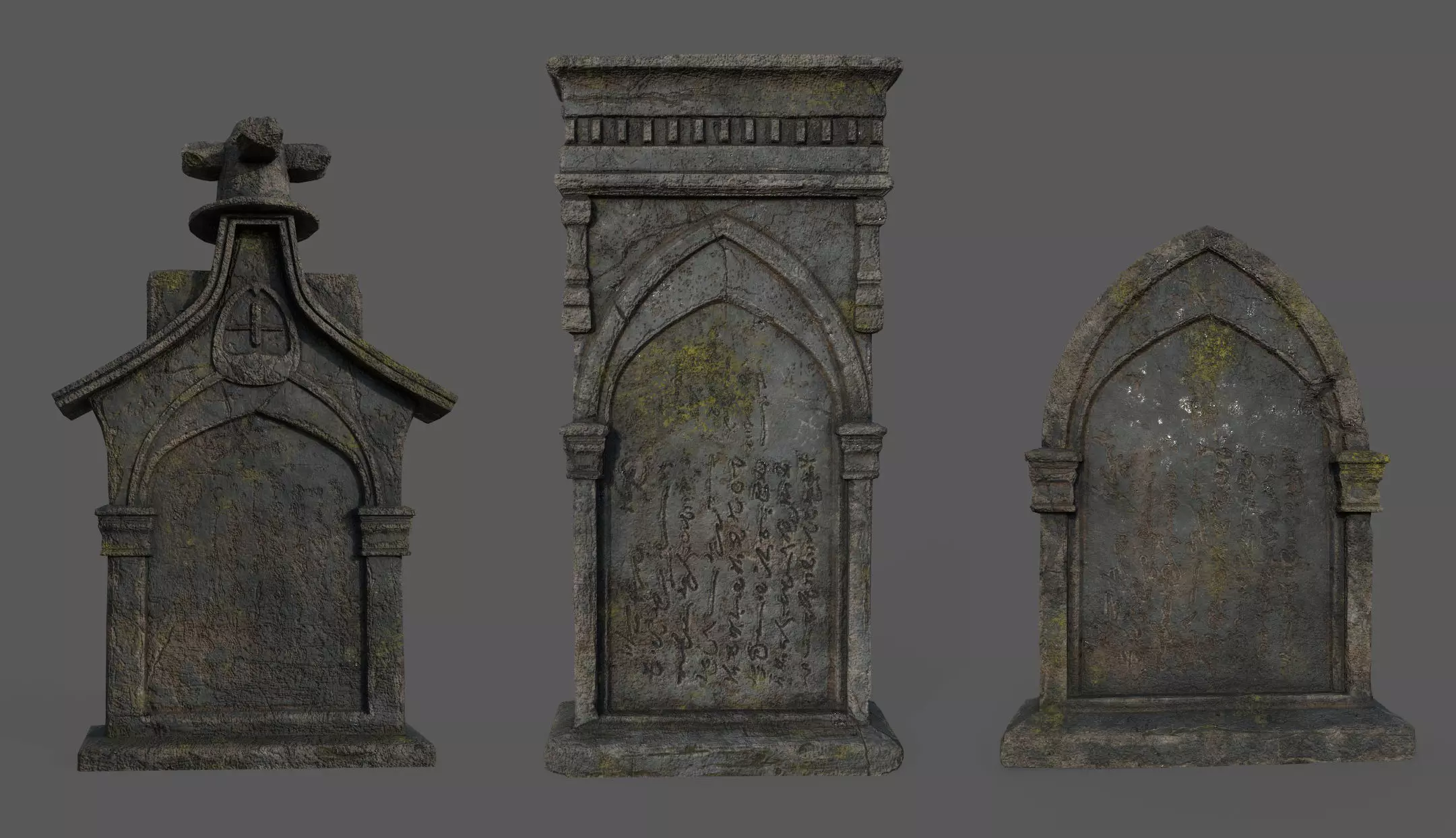 Bloodborne Tombstones Low-poly 3D model_0