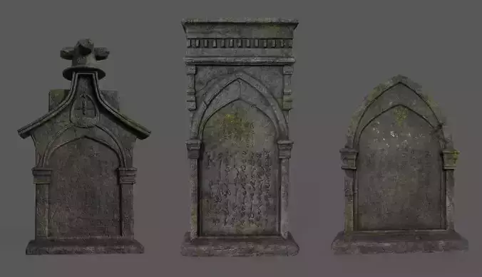 Bloodborne Tombstones Low-poly 3D model
