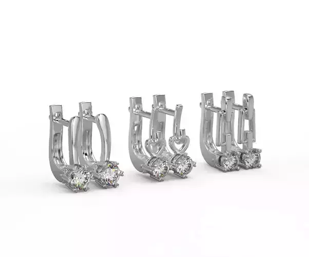 110415 E 3 types of classic earrings 3D print model