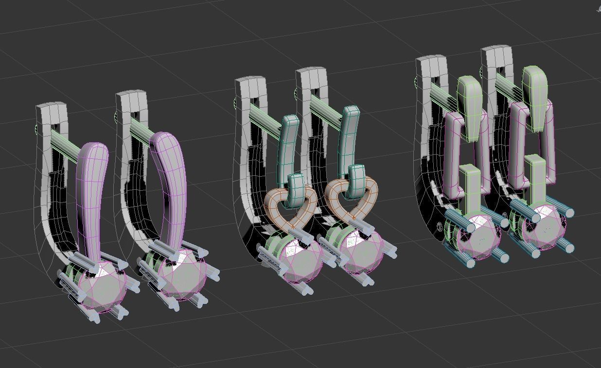 110415 E 3 types of classic earrings 3D print model_5