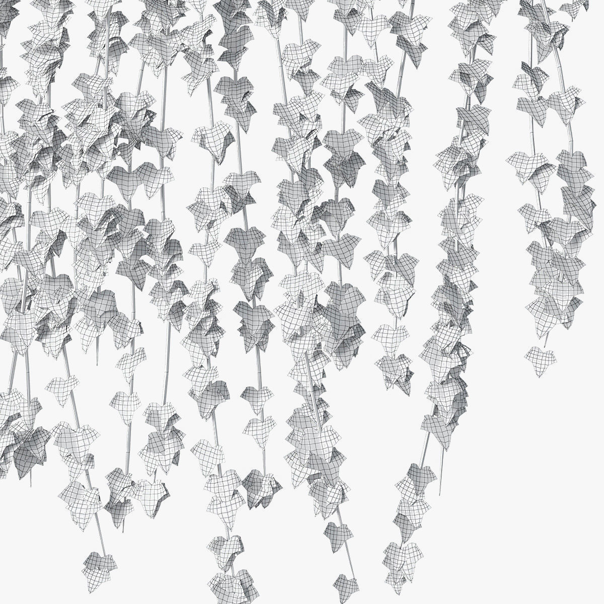 Ivy wall 04 3D model_5