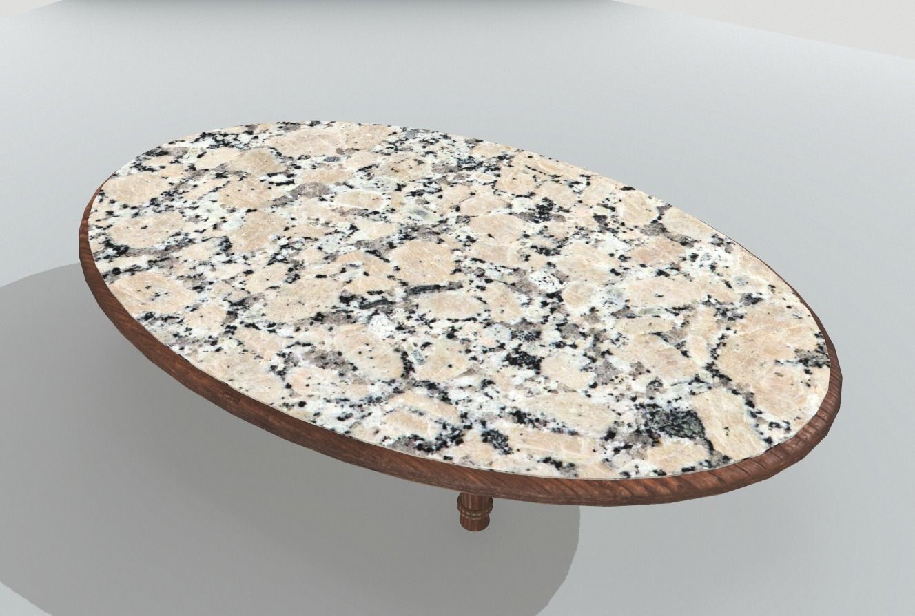 Marble Table 4 PBR Low-poly 3D model_2