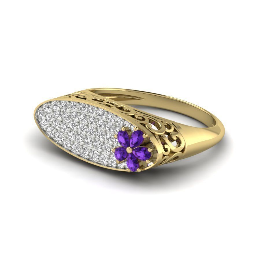 Women ring 3dm render detail 3D print model 3D print model_4