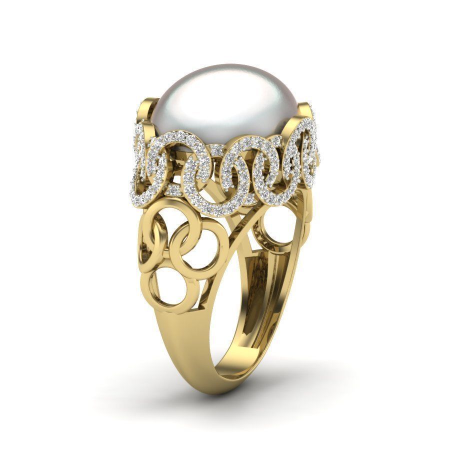 Women cocktail ring 3dm render detail 3D print model 3D print model_3